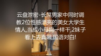 云盘泄密-长屌男家中同时调教2位性感漂亮的美女大学生情人,当成小母狗一样干,2妹子看上去真嫩,国语对白!